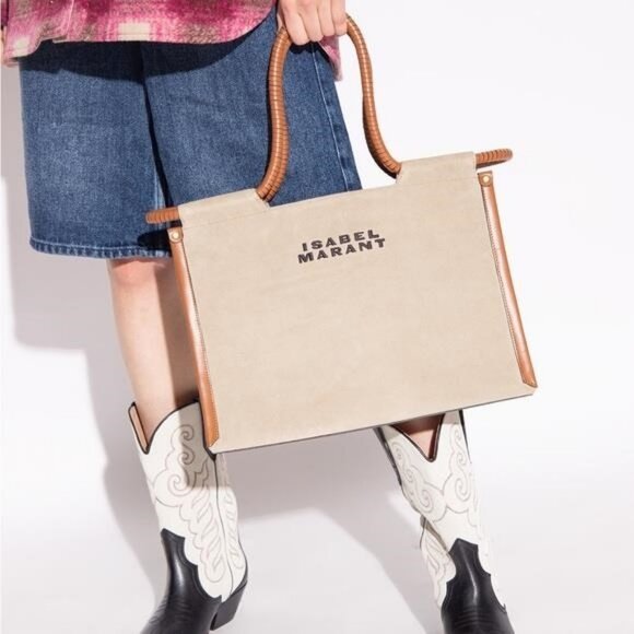 New Authentic New Authentic ISABEL MARANT Toledo Canvas Tote Bag - Picture 5 of 15